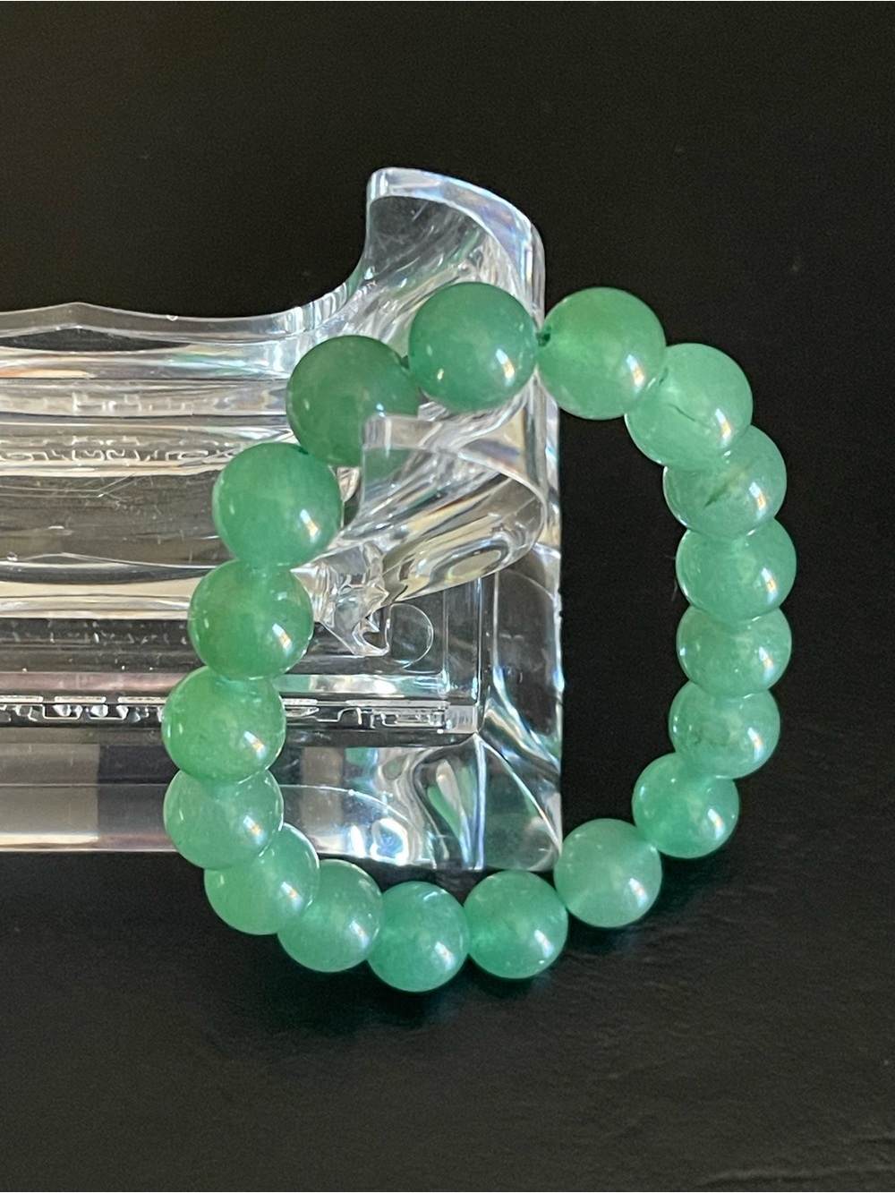 New genuine Green Aventurine Beaded Stretch Bracelet.